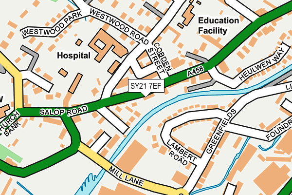 SY21 7EF map - OS OpenMap – Local (Ordnance Survey)