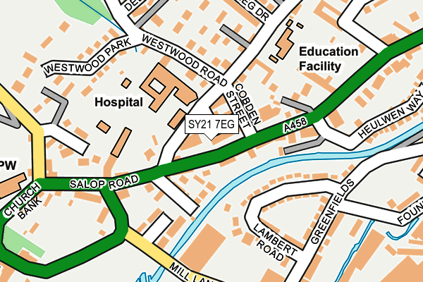 SY21 7EG map - OS OpenMap – Local (Ordnance Survey)