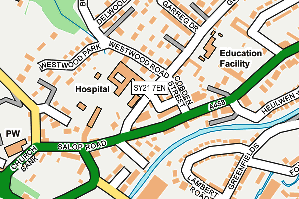 SY21 7EN map - OS OpenMap – Local (Ordnance Survey)