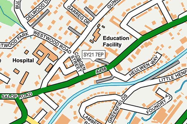 SY21 7EP map - OS OpenMap – Local (Ordnance Survey)