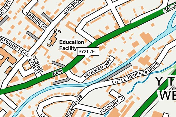 SY21 7ET map - OS OpenMap – Local (Ordnance Survey)