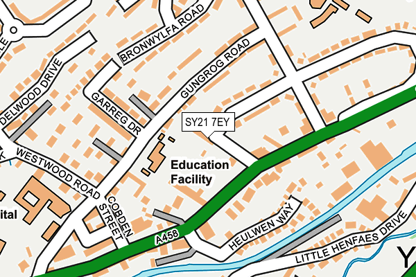 SY21 7EY map - OS OpenMap – Local (Ordnance Survey)