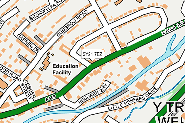 SY21 7EZ map - OS OpenMap – Local (Ordnance Survey)