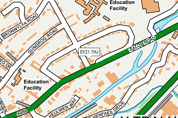 SY21 7HJ map - OS OpenMap – Local (Ordnance Survey)