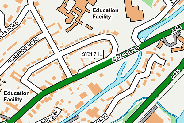 SY21 7HL map - OS OpenMap – Local (Ordnance Survey)