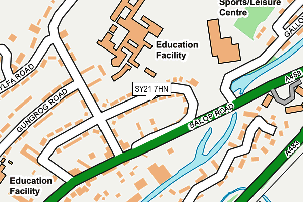 SY21 7HN map - OS OpenMap – Local (Ordnance Survey)