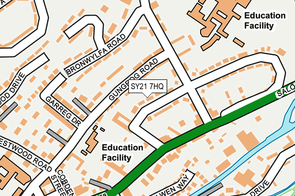 SY21 7HQ map - OS OpenMap – Local (Ordnance Survey)