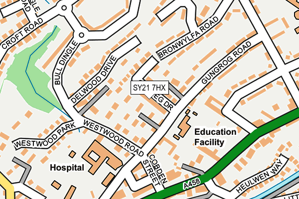 SY21 7HX map - OS OpenMap – Local (Ordnance Survey)