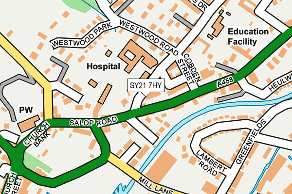 SY21 7HY map - OS OpenMap – Local (Ordnance Survey)