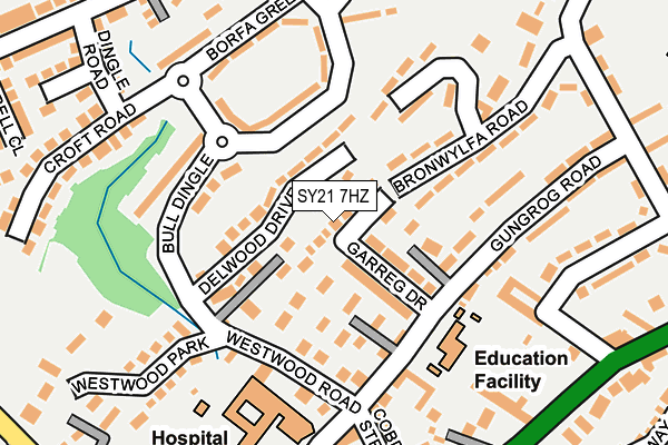 SY21 7HZ map - OS OpenMap – Local (Ordnance Survey)