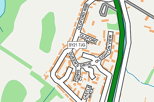 SY21 7JG map - OS OpenMap – Local (Ordnance Survey)