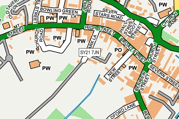 SY21 7JN map - OS OpenMap – Local (Ordnance Survey)