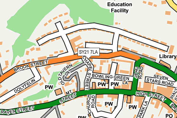 SY21 7LA map - OS OpenMap – Local (Ordnance Survey)