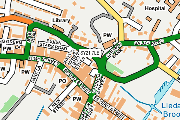SY21 7LE map - OS OpenMap – Local (Ordnance Survey)