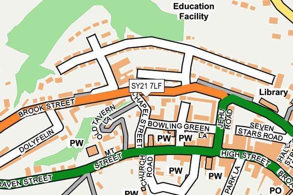 SY21 7LF map - OS OpenMap – Local (Ordnance Survey)