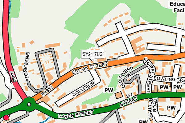 SY21 7LG map - OS OpenMap – Local (Ordnance Survey)