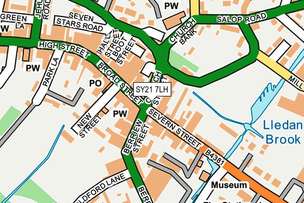 SY21 7LH map - OS OpenMap – Local (Ordnance Survey)