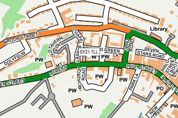 SY21 7LL map - OS OpenMap – Local (Ordnance Survey)