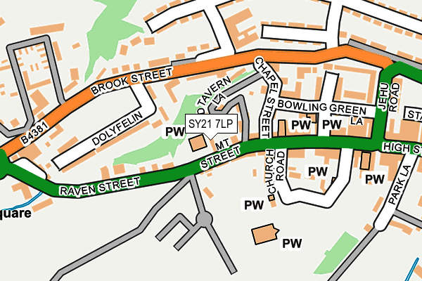 SY21 7LP map - OS OpenMap – Local (Ordnance Survey)