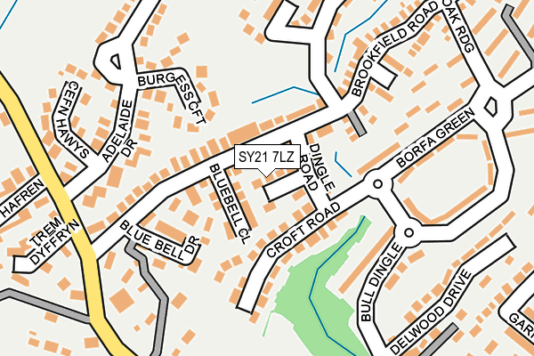 SY21 7LZ map - OS OpenMap – Local (Ordnance Survey)