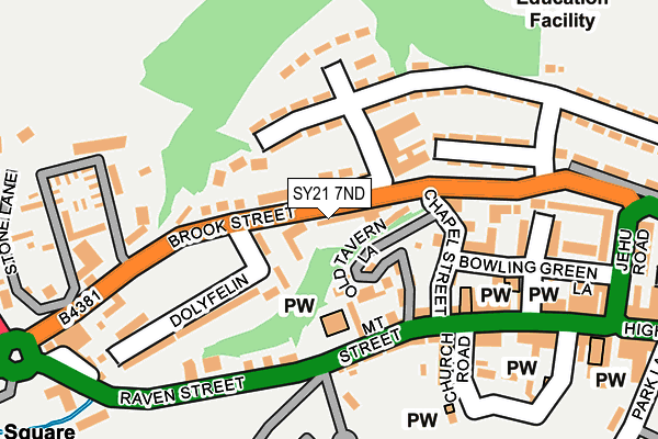 SY21 7ND map - OS OpenMap – Local (Ordnance Survey)