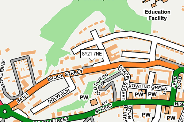 SY21 7NE map - OS OpenMap – Local (Ordnance Survey)