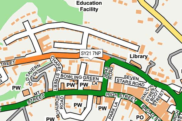 SY21 7NP map - OS OpenMap – Local (Ordnance Survey)