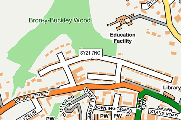 SY21 7NQ map - OS OpenMap – Local (Ordnance Survey)