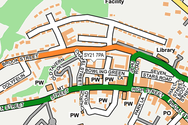 SY21 7PA map - OS OpenMap – Local (Ordnance Survey)