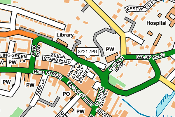 SY21 7PG map - OS OpenMap – Local (Ordnance Survey)