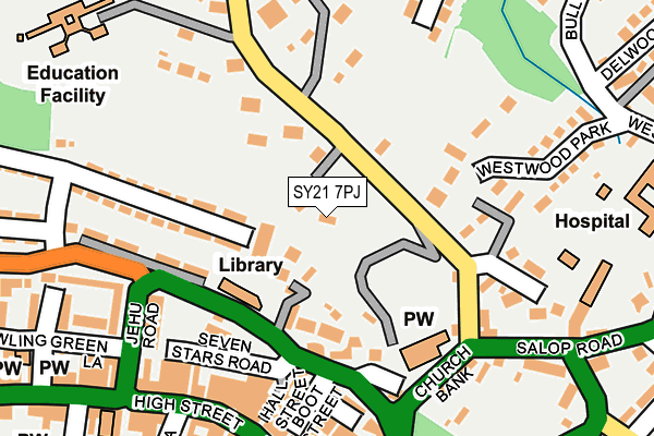 SY21 7PJ map - OS OpenMap – Local (Ordnance Survey)