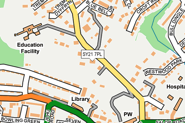 SY21 7PL map - OS OpenMap – Local (Ordnance Survey)