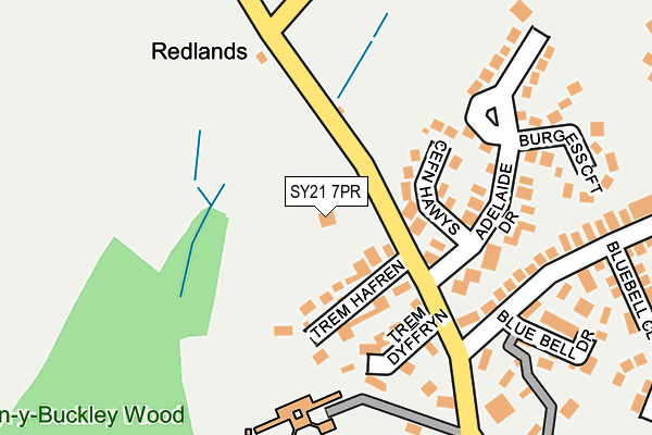 SY21 7PR map - OS OpenMap – Local (Ordnance Survey)