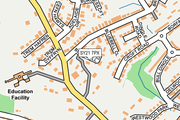 SY21 7PX map - OS OpenMap – Local (Ordnance Survey)