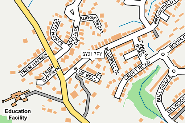 SY21 7PY map - OS OpenMap – Local (Ordnance Survey)