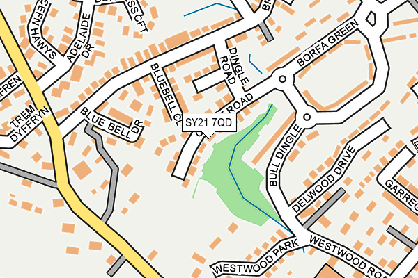 SY21 7QD map - OS OpenMap – Local (Ordnance Survey)