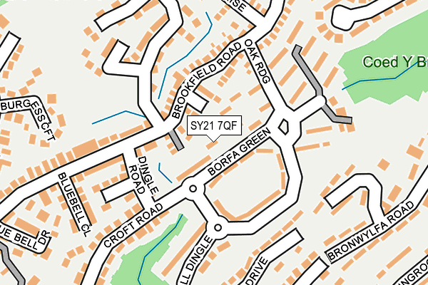 SY21 7QF map - OS OpenMap – Local (Ordnance Survey)