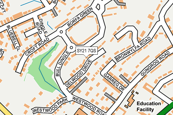 SY21 7QS map - OS OpenMap – Local (Ordnance Survey)