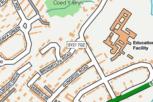 SY21 7QZ map - OS OpenMap – Local (Ordnance Survey)