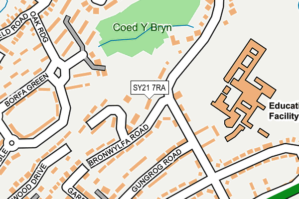SY21 7RA map - OS OpenMap – Local (Ordnance Survey)