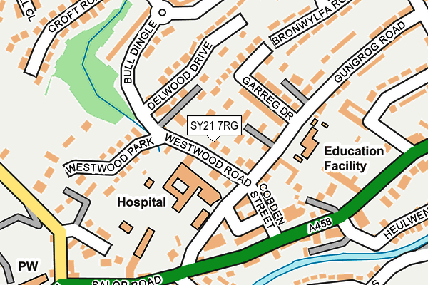 SY21 7RG map - OS OpenMap – Local (Ordnance Survey)