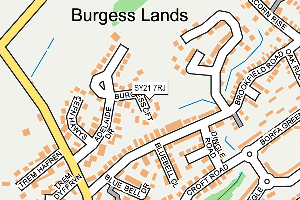 SY21 7RJ map - OS OpenMap – Local (Ordnance Survey)