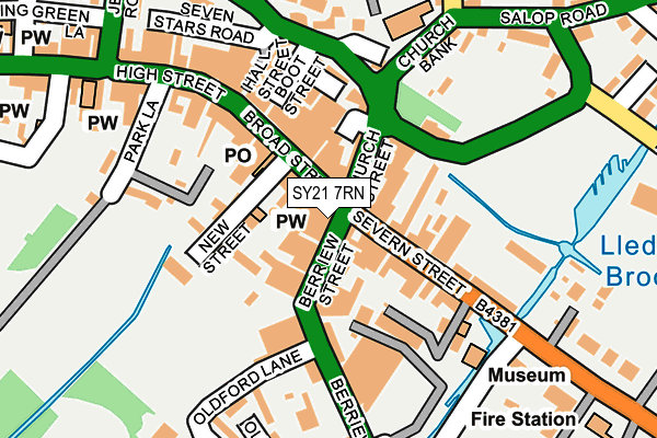 SY21 7RN map - OS OpenMap – Local (Ordnance Survey)