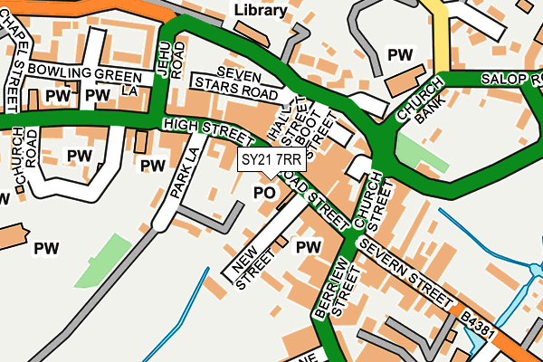 SY21 7RR map - OS OpenMap – Local (Ordnance Survey)