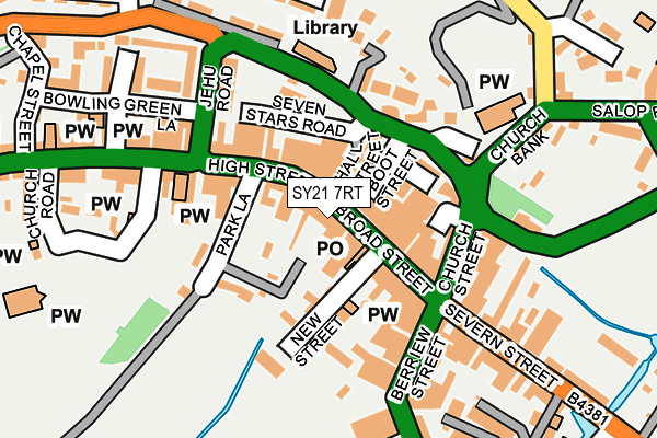 SY21 7RT map - OS OpenMap – Local (Ordnance Survey)