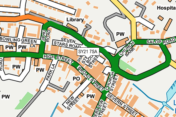 SY21 7SA map - OS OpenMap – Local (Ordnance Survey)