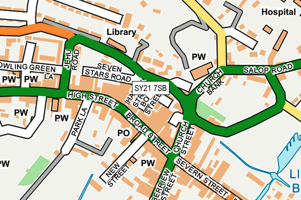 SY21 7SB map - OS OpenMap – Local (Ordnance Survey)