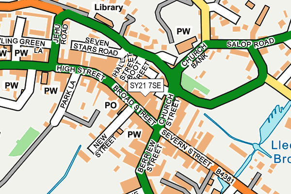 SY21 7SE map - OS OpenMap – Local (Ordnance Survey)