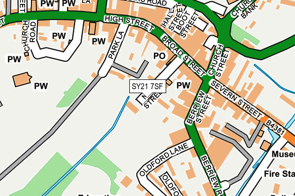 SY21 7SF map - OS OpenMap – Local (Ordnance Survey)