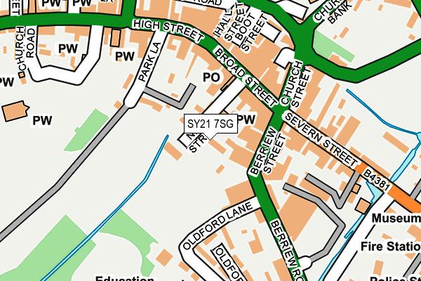 SY21 7SG map - OS OpenMap – Local (Ordnance Survey)